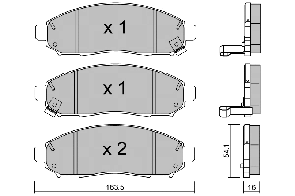 Brake Pad Set, disc brake (BPNI-1007)