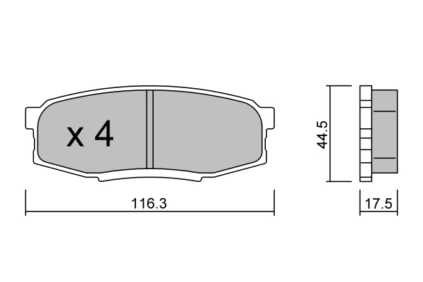 Brake Pad Set, disc brake (BPTO-2013)