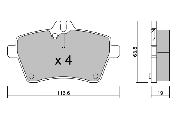 Brake Pad Set, disc brake (BPMB-1005)