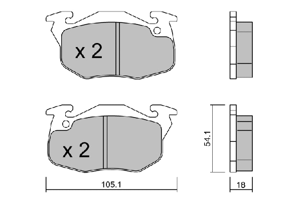 Brake Pad Set, disc brake (BPPE-1013)