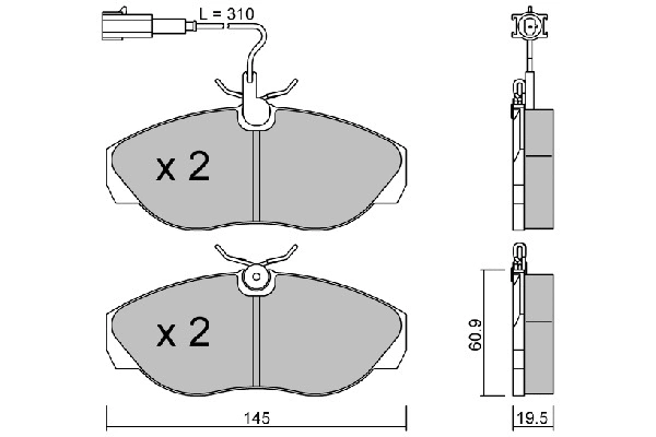 Brake Pad Set, disc brake (BPPE-1021)