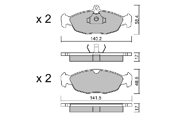 Brake Pad Set, disc brake (BPOP-1003)
