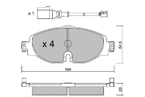 Brake Pad Set, disc brake (BPVW-1029)