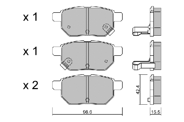 Brake Pad Set, disc brake (BPTO-2006)