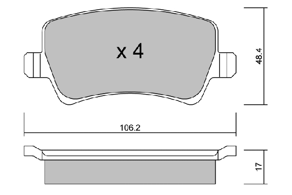 Brake Pad Set, disc brake (BPFO-2002)