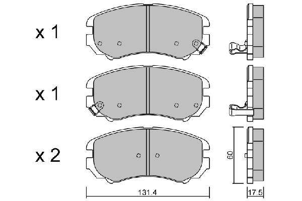 Brake Pad Set, disc brake (BPHY-1001)