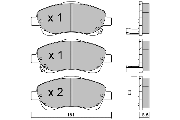 Brake Pad Set, disc brake (BPTO-1001)