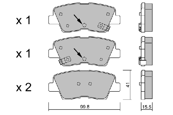 Brake Pad Set, disc brake (BPHY-2004)