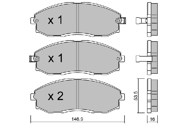 Brake Pad Set, disc brake (BPHY-1902)