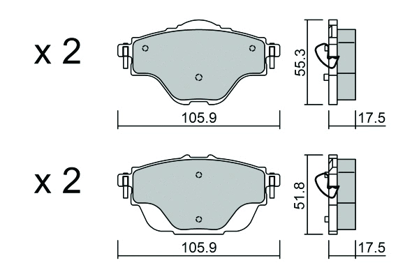 Brake Pad Set, disc brake (BPPE-2014)