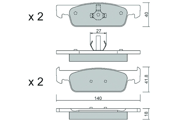 Brake Pad Set, disc brake (BPRE-1025)