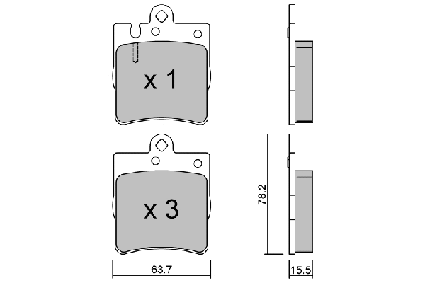 Brake Pad Set, disc brake (BPMB-2003)