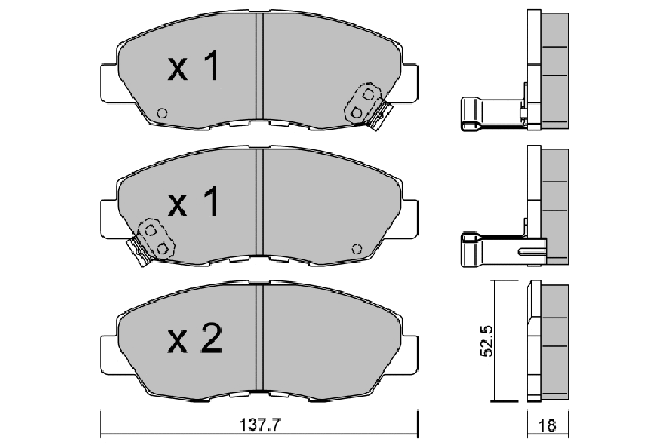 Brake Pad Set, disc brake (BPHO-1002)