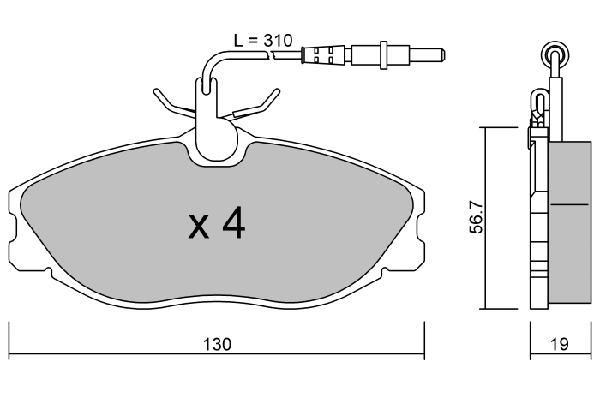 Brake Pad Set, disc brake (BPPE-1018)
