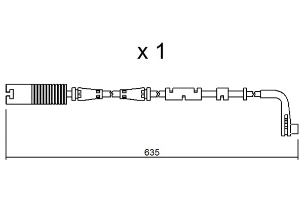Warning Contact, brake pad wear (BPBMK-9205)