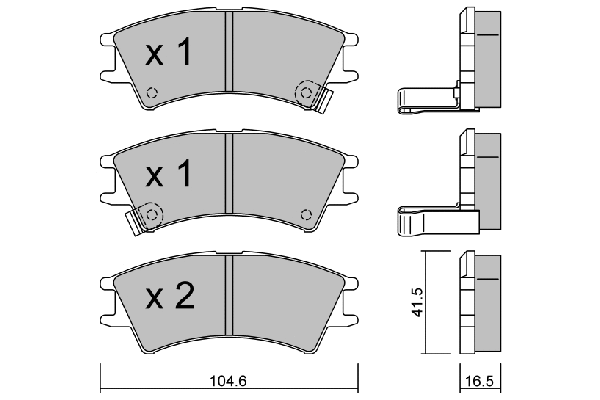Brake Pad Set, disc brake (BPHY-1903)