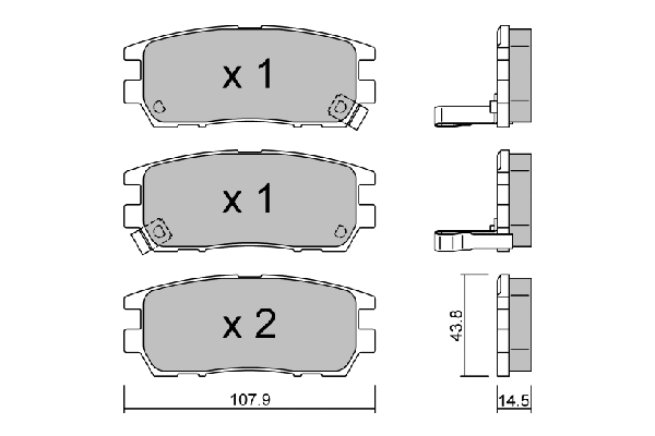Brake Pad Set, disc brake (BPMI-2900)
