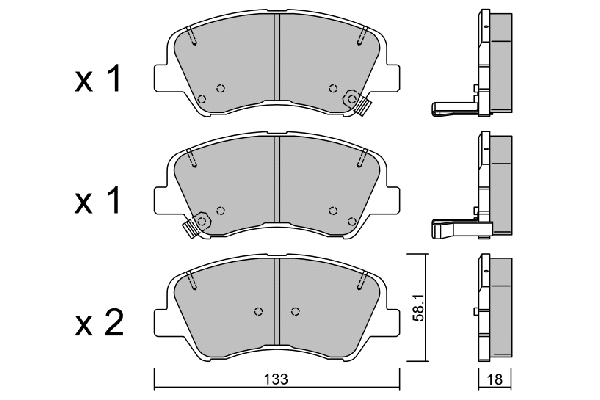 Brake Pad Set, disc brake (BPHY-1011)