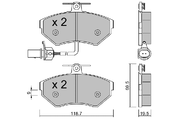 Brake Pad Set, disc brake (BPVW-1033)