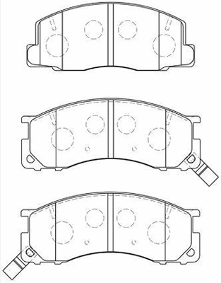 Brake Pad Set, disc brake (A1N093)