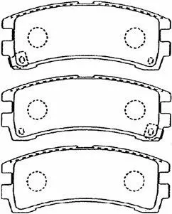 Brake Pad Set, disc brake (B2N050)