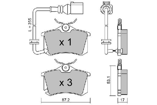 Brake Pad Set, disc brake (BPVW-2004)