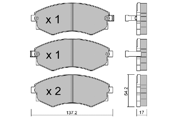 Brake Pad Set, disc brake (BPHY-1906)