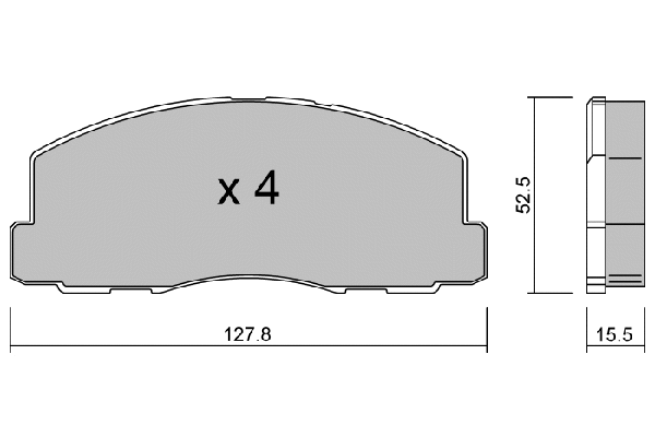 Brake Pad Set, disc brake (BPMI-1903)