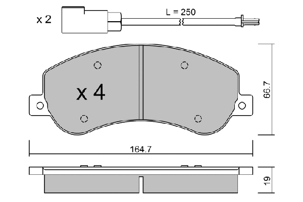 Brake Pad Set, disc brake (BPFO-1014)