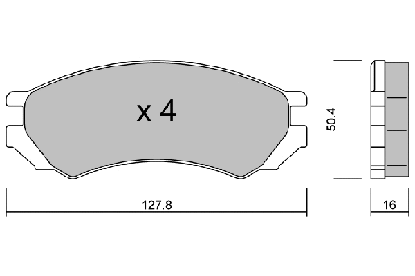 Brake Pad Set, disc brake (BPNI-1010)