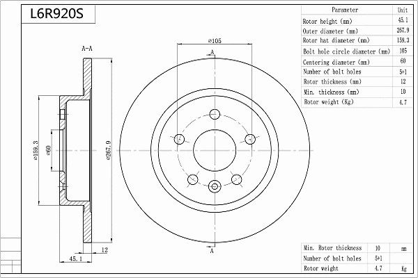 Brake Disc (L6R920S)