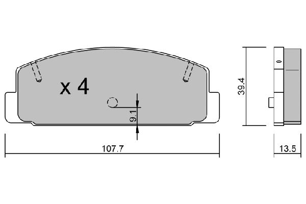 Brake Pad Set, disc brake (BPMZ-2901)