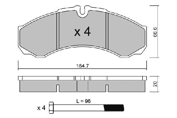 Brake Pad Set, disc brake (BPIV-2002)