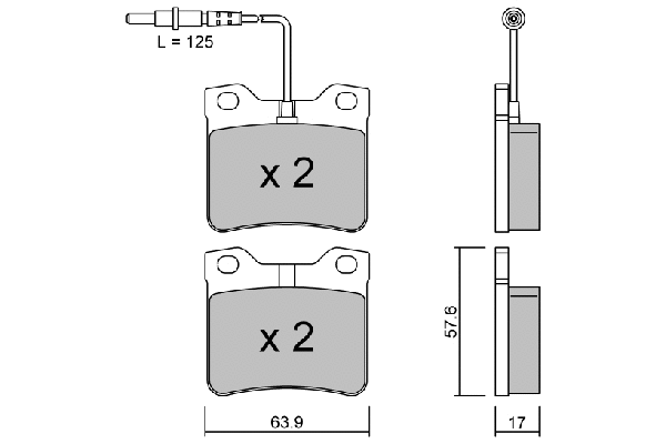 Brake Pad Set, disc brake (BPPE-2003)