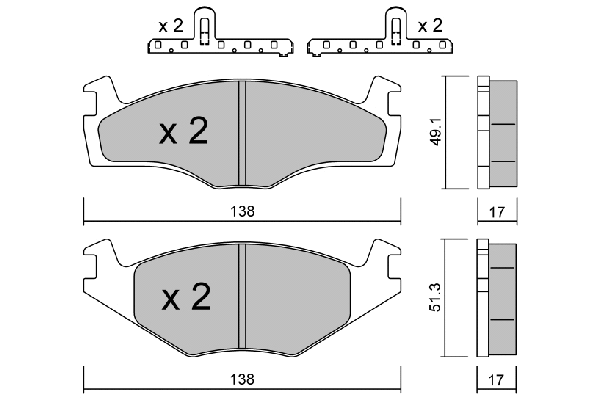Brake Pad Set, disc brake (BPVW-1035)