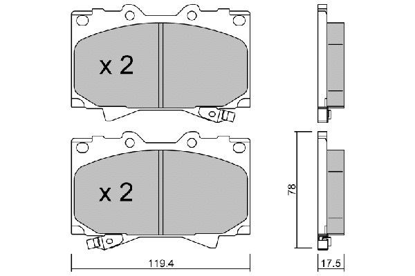 Brake Pad Set, disc brake (BPTO-1912)