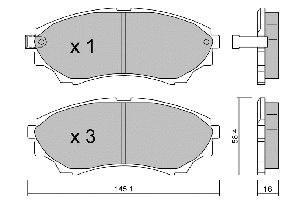 Brake Pad Set, disc brake (BPFO-1909)