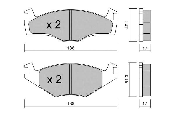 Brake Pad Set, disc brake (BPVW-1036)