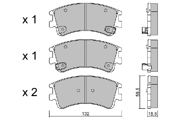 Brake Pad Set, disc brake (BPMZ-1001)