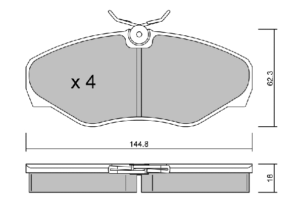 Brake Pad Set, disc brake (BPNI-1006)