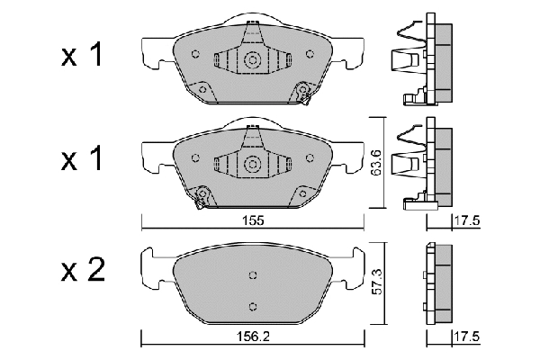 Brake Pad Set, disc brake (BPHO-1006)
