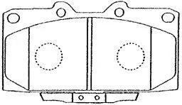 Brake Pad Set, disc brake (B1N006)