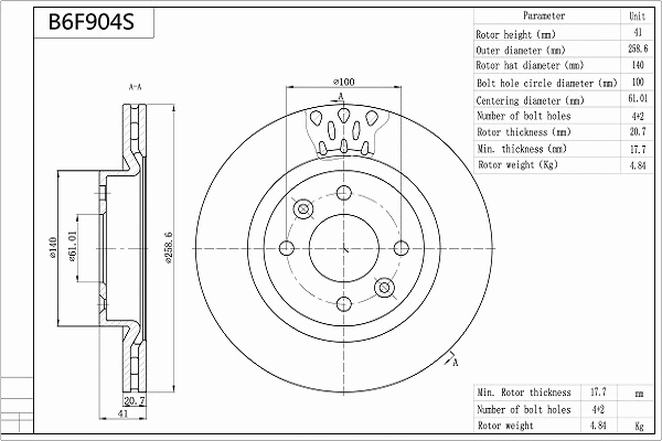 Brake Disc (B6F904S)