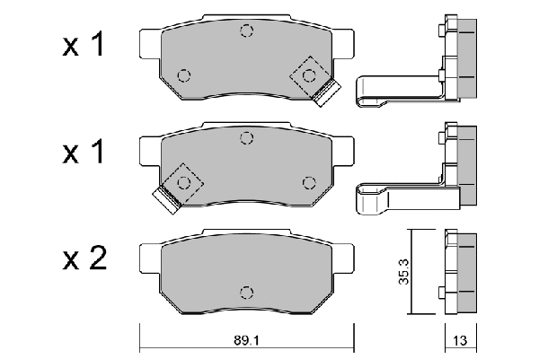 Brake Pad Set, disc brake (BPHO-2901)