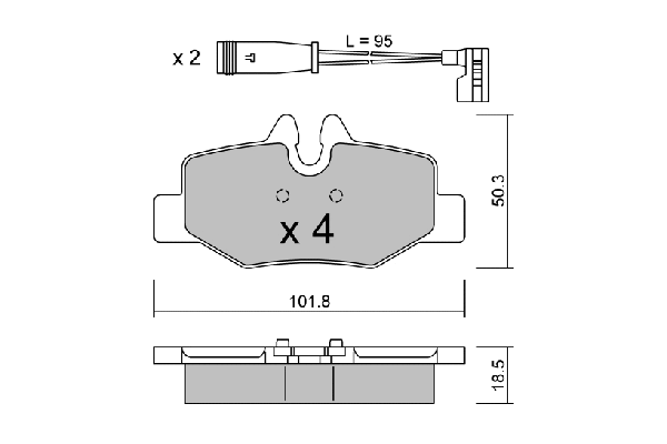 Brake Pad Set, disc brake (BPMB-2005)