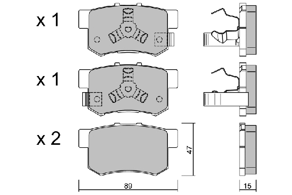 Brake Pad Set, disc brake (BPHO-2001)