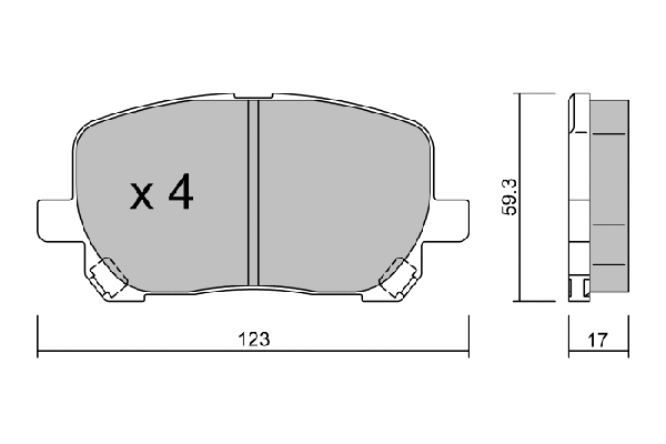 Brake Pad Set, disc brake (BPTO-1928)