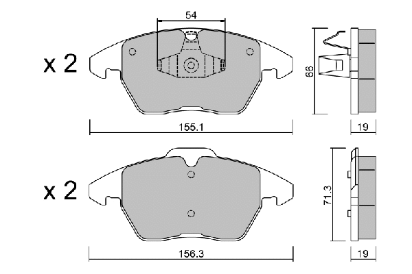 Brake Pad Set, disc brake (BPVW-1006)