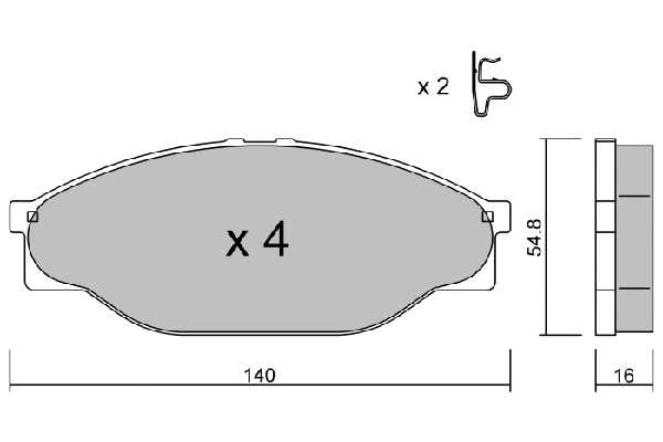 Brake Pad Set, disc brake (BPTO-1913)