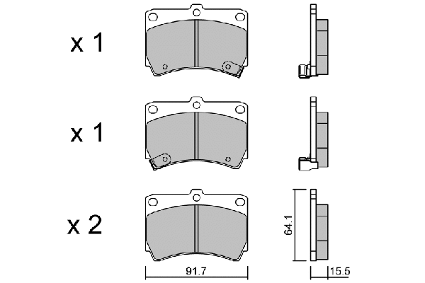 Brake Pad Set, disc brake (BPMZ-1906)